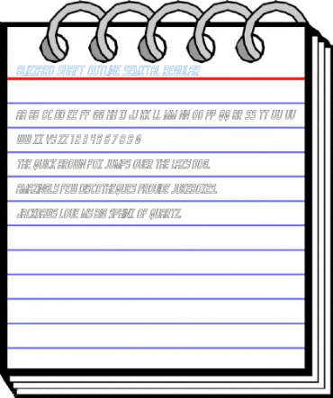Blizzard Shaft Outline SemItal Regular Font