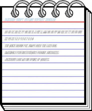 Blizzard Shaft Outline SuperIt Regular Font
