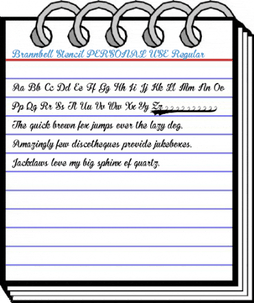 Brannboll Stencil PERSONAL USE Regular Font