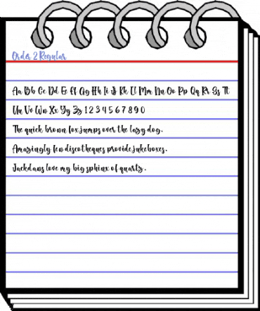Order 2 Regular Font