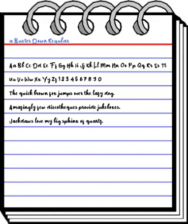 a Buster Down Regular Font