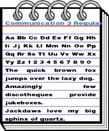 Communication 3 Regular Font