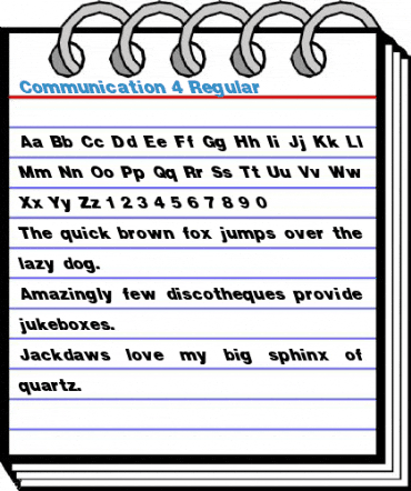 Communication 4 Regular Font