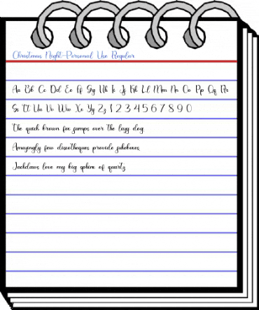 Christmas Night-Personal Use Regular Font