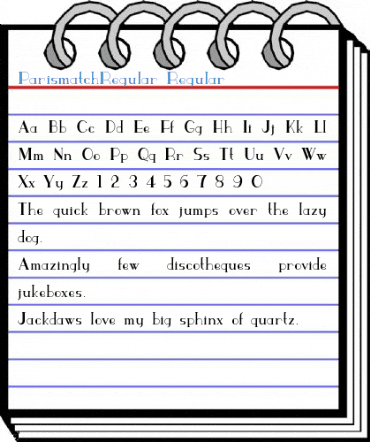 ParismatchRegular Regular Font