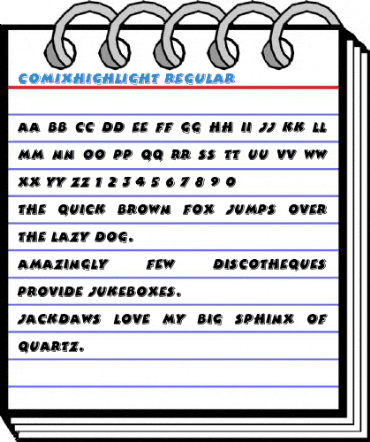ComixHighlight Regular Font