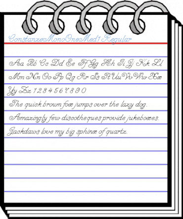 ConstanzeMonoOneMed1 Regular Font