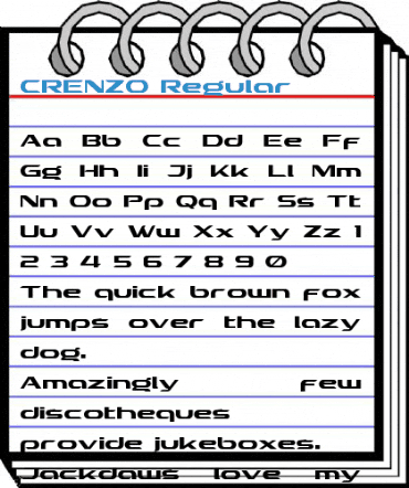 CRENZO Regular Font