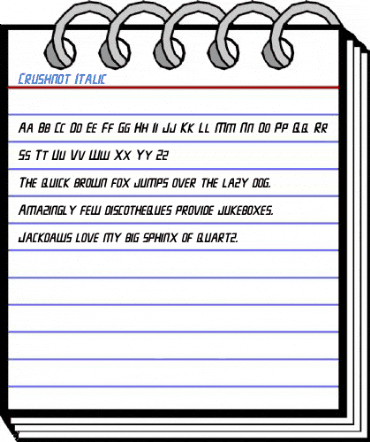 Crushnot Italic Font