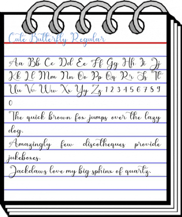Cute Butterfly Regular Font
