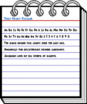 Daily Hours Regular Font