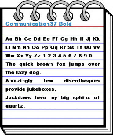 Communication37 Bold Font