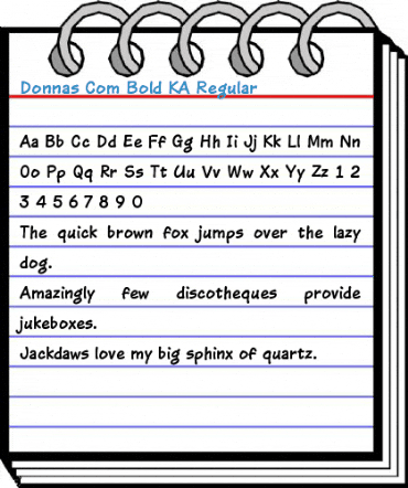 Donnas Com Bold KA Regular Font