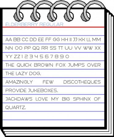 Elderberry Regular Font