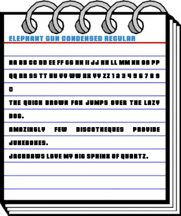 Elephant Gun Condensed Regular Font