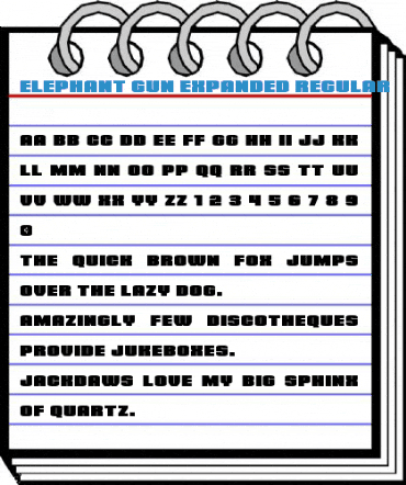 Elephant Gun Expanded Regular Font