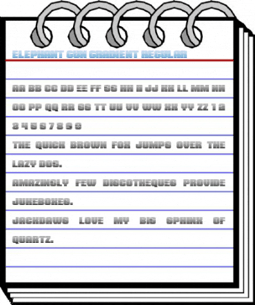 Elephant Gun Gradient Regular Font