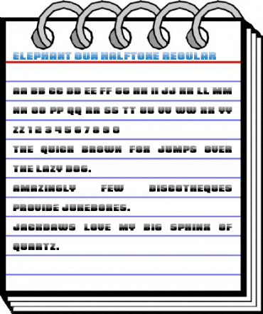 Elephant Gun Halftone Regular Font