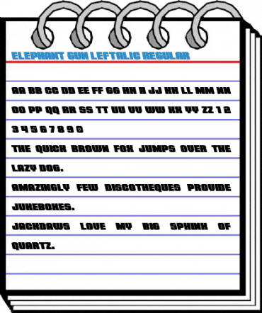 Elephant Gun Leftalic Regular Font