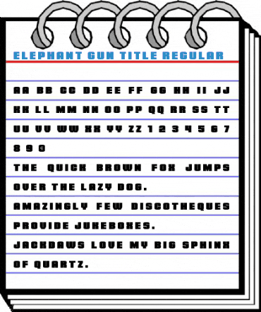 Elephant Gun Title Regular Font