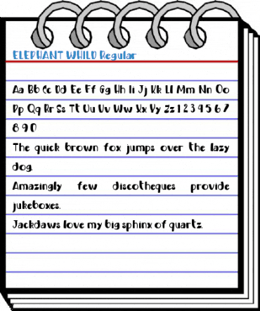 ELEPHANT WHILD Regular Font