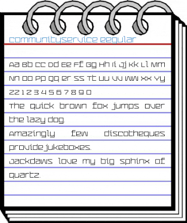 CommunityService Regular Font