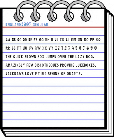 England2007 Regular Font