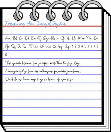 Everything Has Changed Regular Font