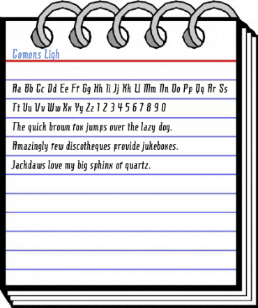 Comons Ligh Font