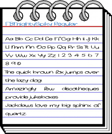 FBMightySpiky Regular Font