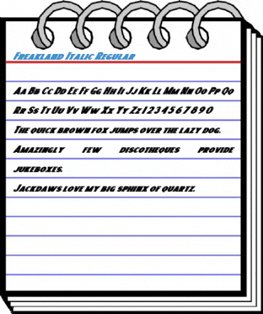 Freakland Italic Regular Font