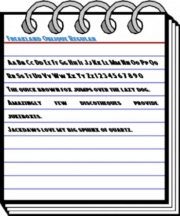 Freakland Oblique Regular Font