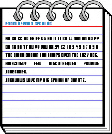 From Beyond Regular Font