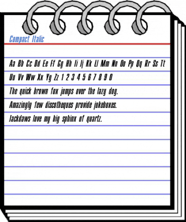 Compact Italic Font