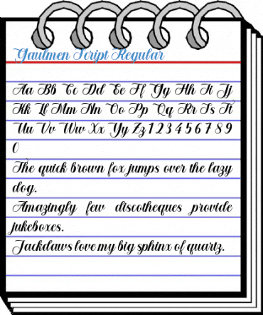 Gaulmen Script Regular Font