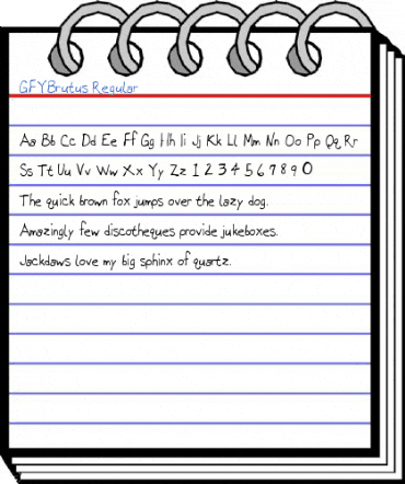 GFYBrutus Regular Font