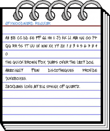 GFYWoodward Regular Font