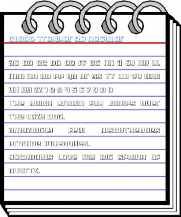 Globe Trekker 3D Regular Font