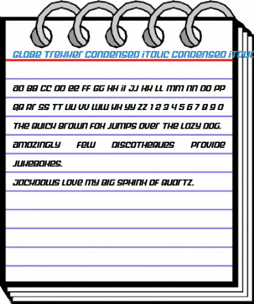 Globe Trekker Condensed Italic Condensed Italic Font