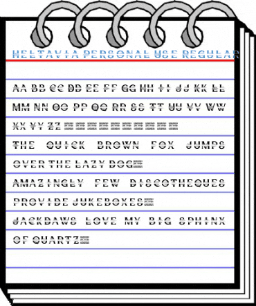 Heltavia Personal Use Regular Font