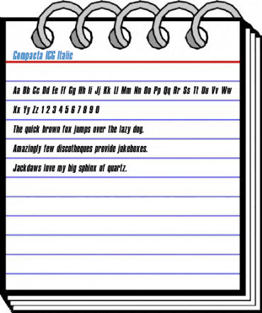 Compacta ICG Italic Font