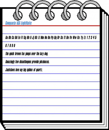 Compacta ICG LightItalic Font