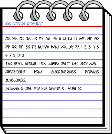 ice cream Regular Font