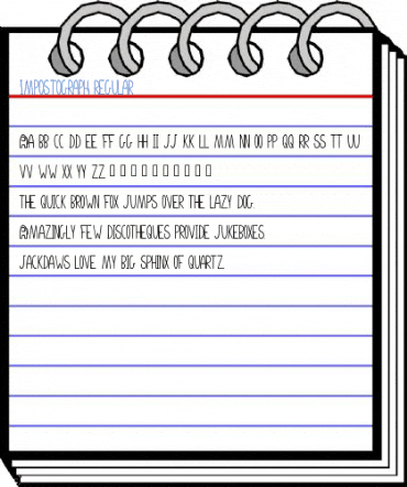 Impostograph Regular Font
