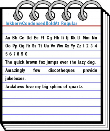 InkberryCondensedBoldA1 Regular Font