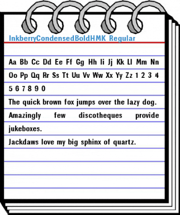 InkberryCondensedBoldHMK Regular Font