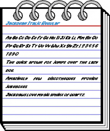 Jackdean Italic Regular Font