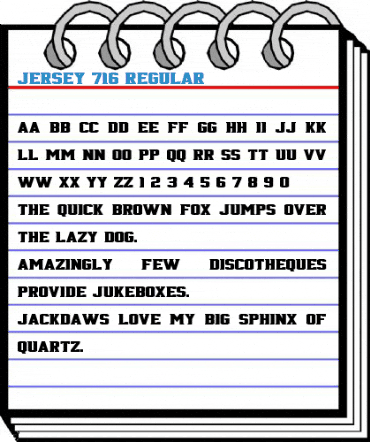 Jersey 716 Regular Font