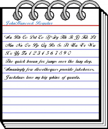 JohnHancock Regular Font