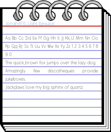 JonahAFYL Light Regular Font